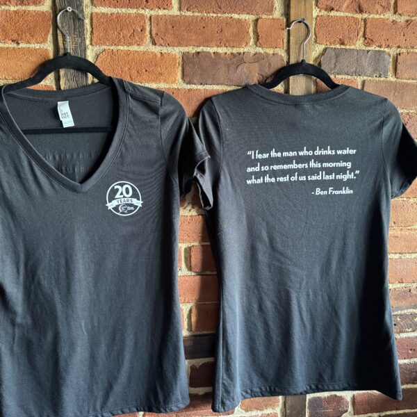 Moon Hill Tee with 20 Year Anniversary Logo - V Neck